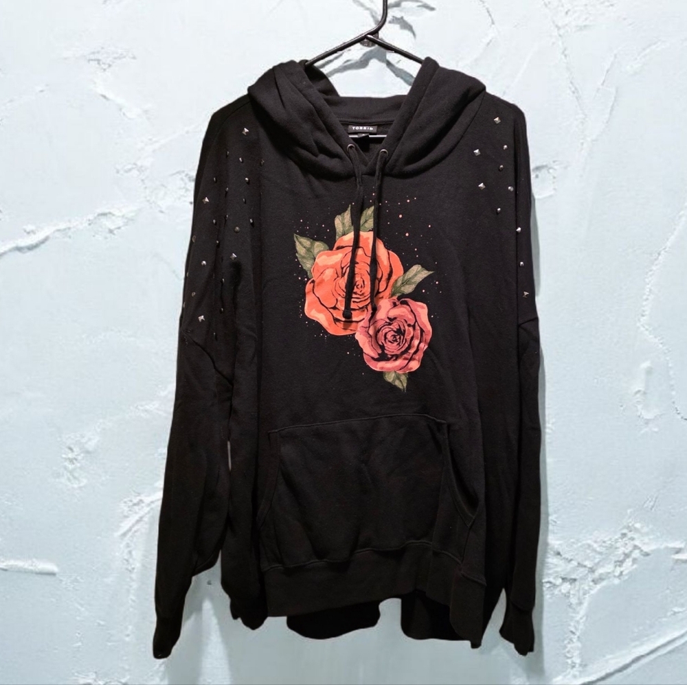 Torrid Mystic Moon Relaxed Fit Cozy Fleece Studded Hoodie